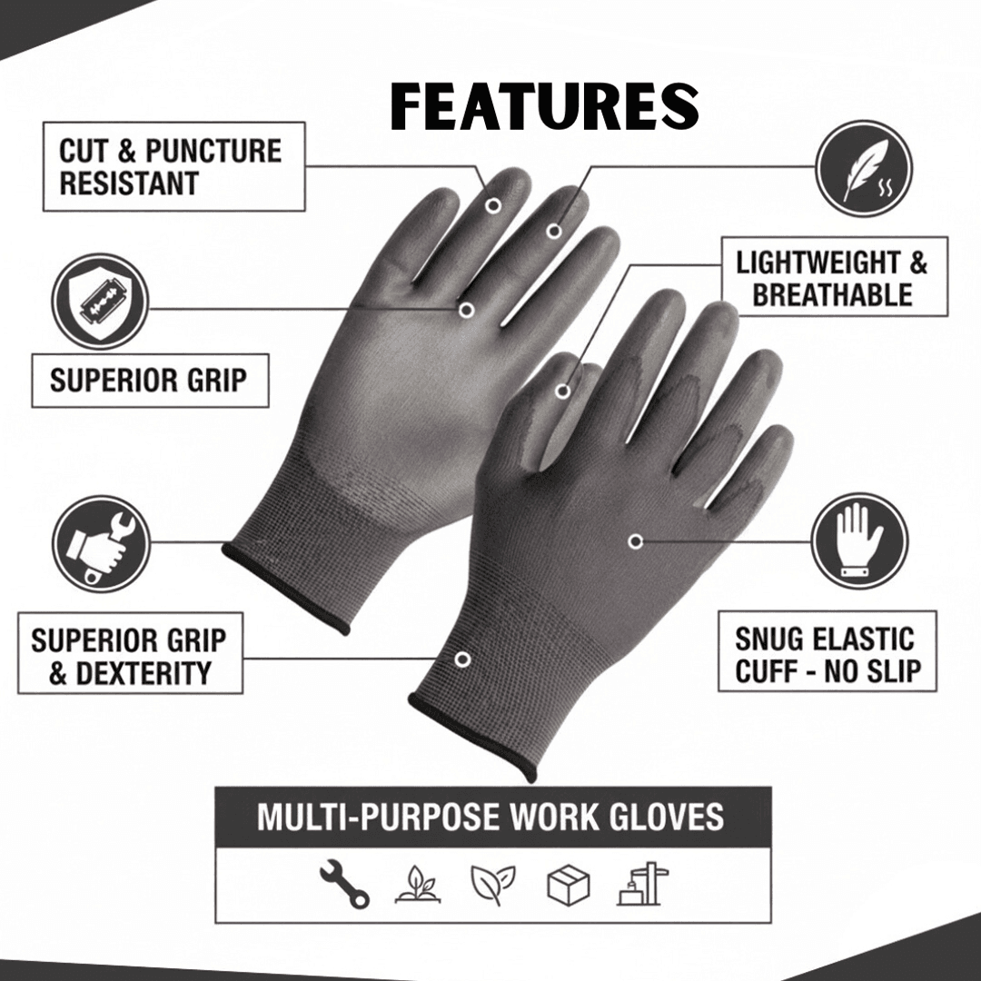 Cotton Safety Gloves with Nitrile Coating